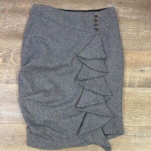 Anthropologie Eva Franco Fluttering Stripe Tweed Skirt Size 0